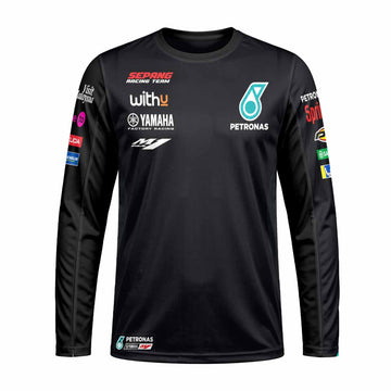Petronas Yamaha Factory Racing 6 Black and Teal Long Sleeve Motocross Jersey