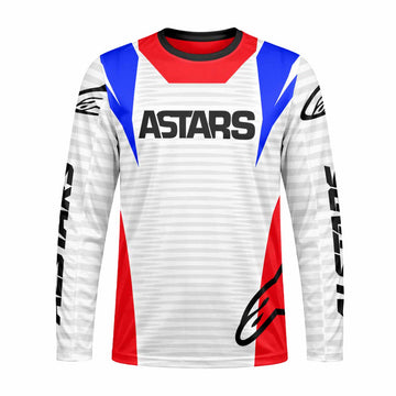 Racing Color Block Long Sleeve Mountain Bike Jersey