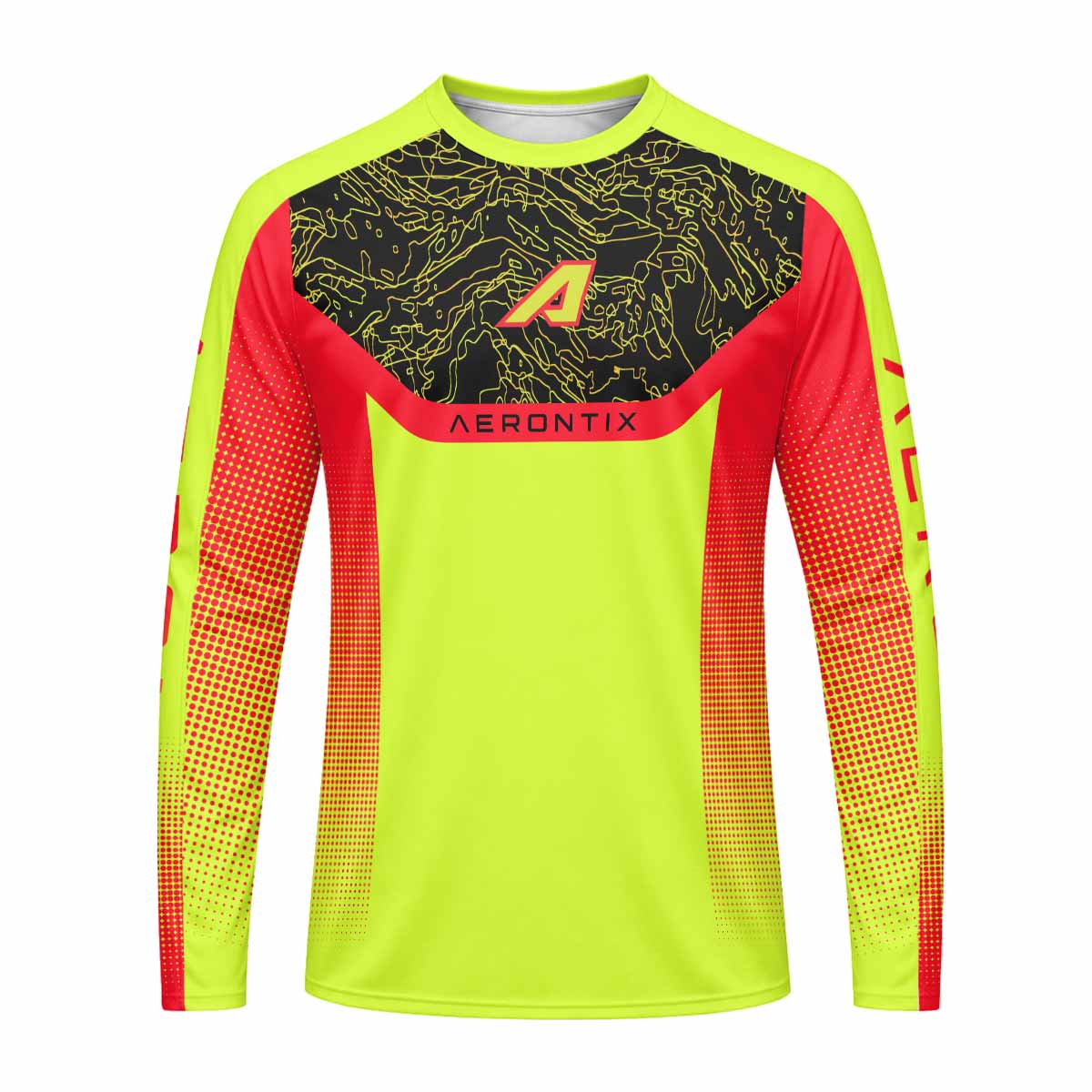 AERONTIX Hazard Topo Long Sleeve Mountain Bike Jersey