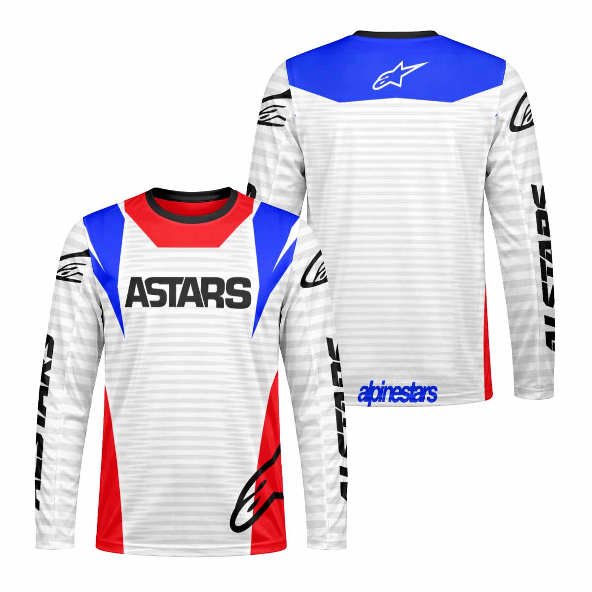 Racing Color Block Long Sleeve Mountain Bike Jersey