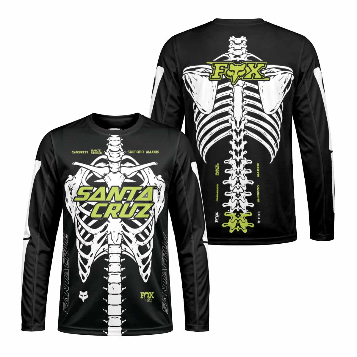 Santa Cruz Skeleton Long Sleeve Mountain Bike Jersey