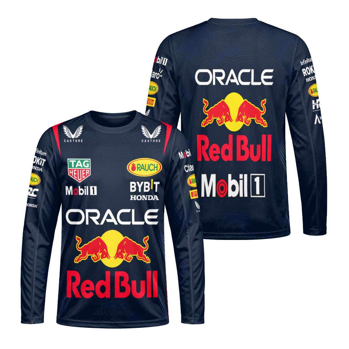 Oracle Red Bull Racing Navy Blue Long Sleeve Motocross Jersey