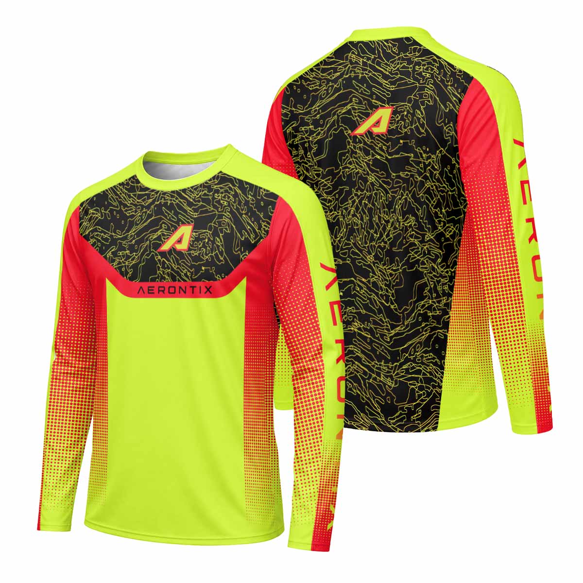 AERONTIX Hazard Topo Long Sleeve Mountain Bike Jersey