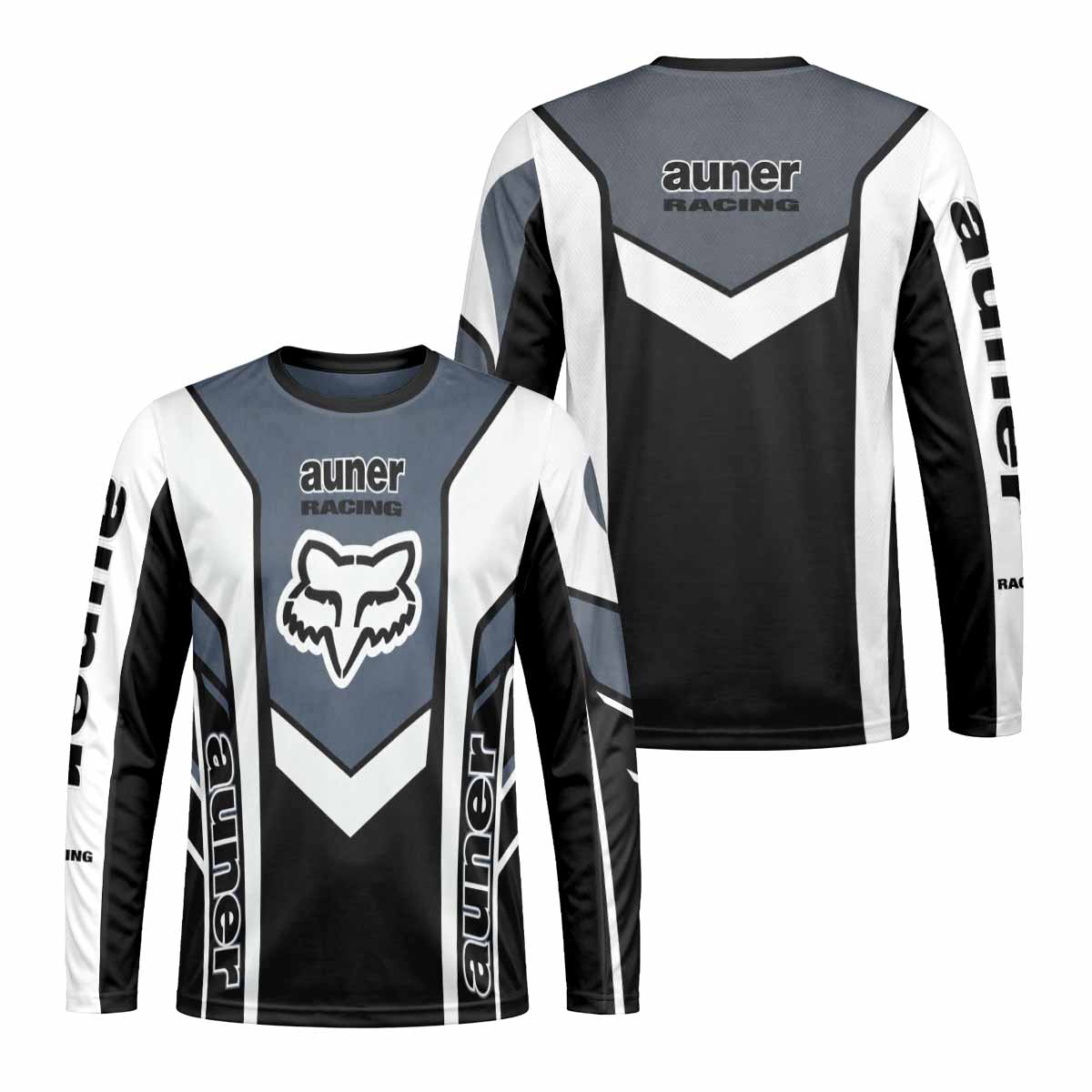 Auner Racing Chevron Long Sleeve Mountain Bike Jersey