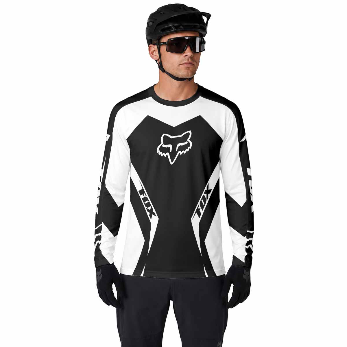 Fox Blackout Factory Long Sleeve Mountain Bike Jersey