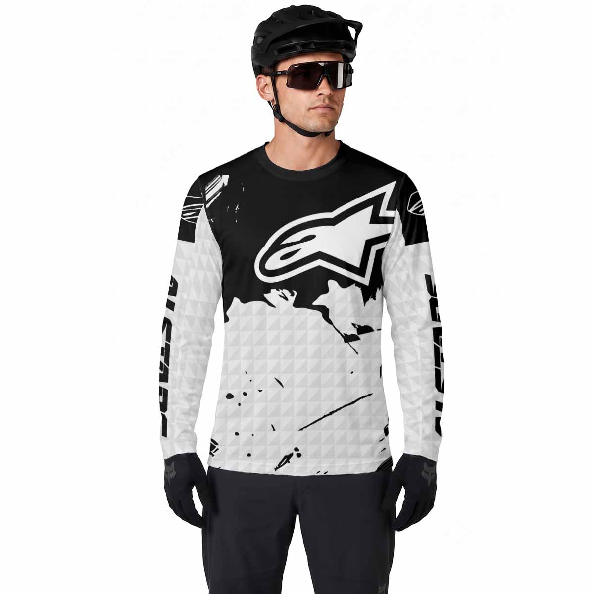 Alpinestars Monochrome Distressed Long Sleeve Mountain Bike Jersey