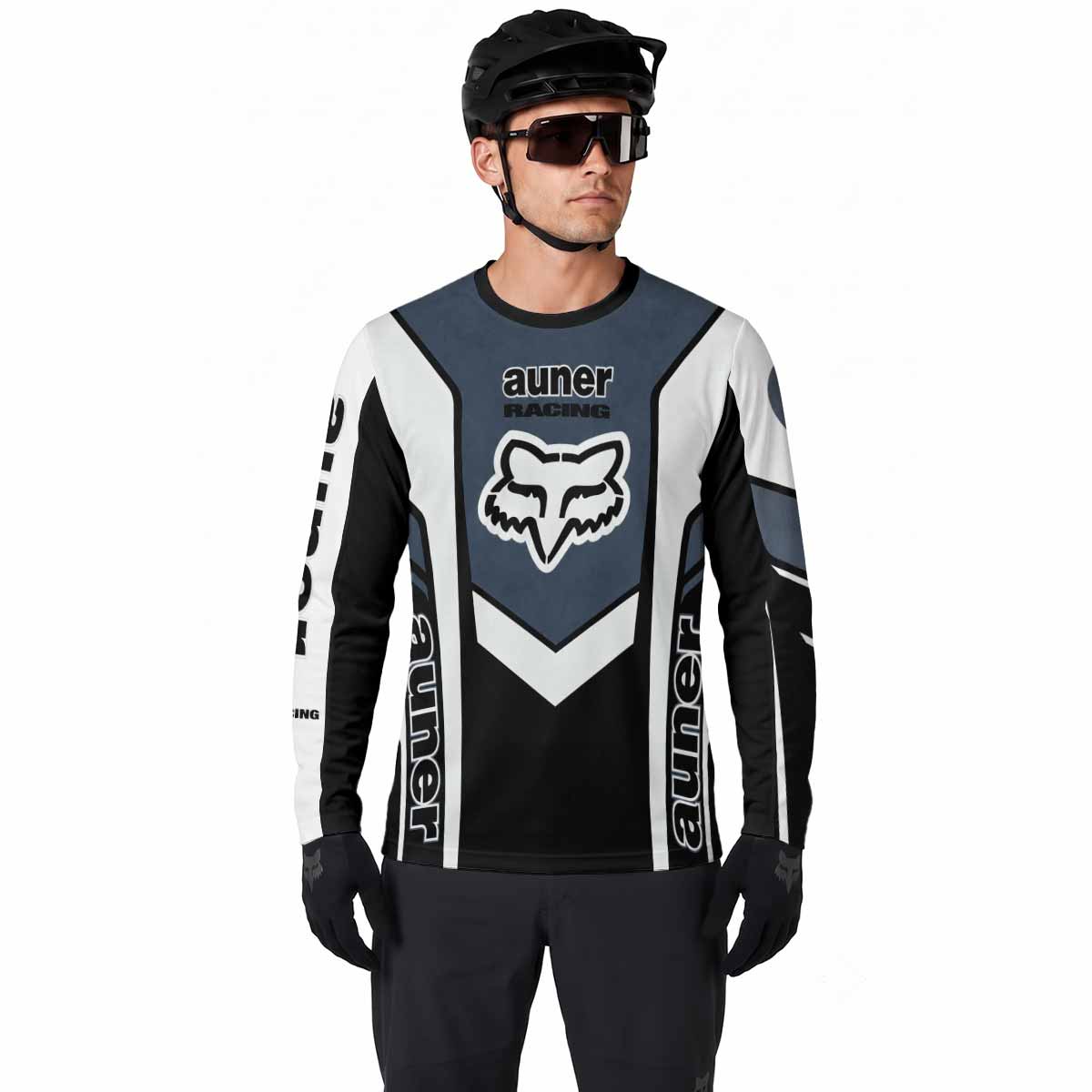 Auner Racing Chevron Long Sleeve Mountain Bike Jersey