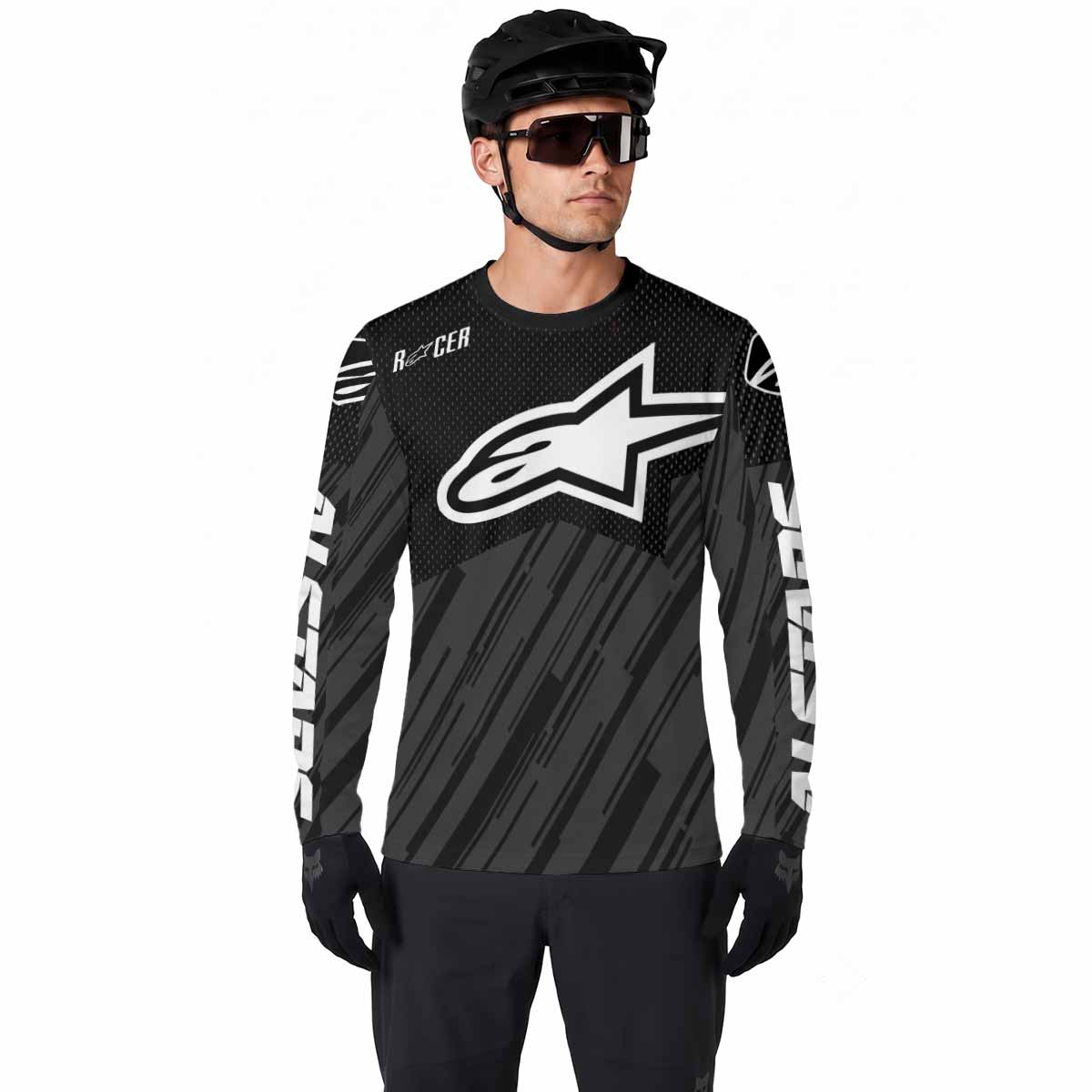 Alpinestars Stealth Linear Graphic Long Sleeve Motocross Jersey