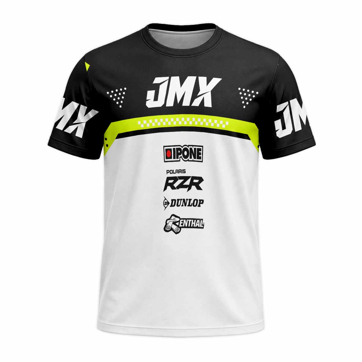 Thunder Black and Neon Race Graphic Short Sleeve Motocross Jersey