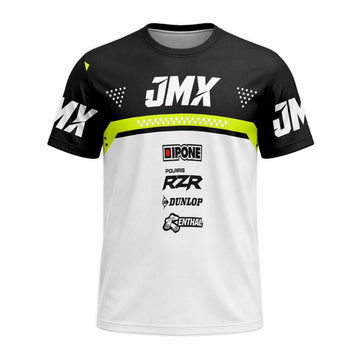 Thunder Black and Neon Race Graphic Short Sleeve Motocross Jersey