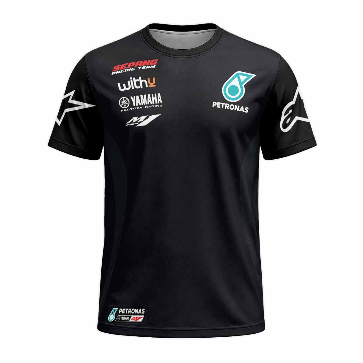 Petronas Yamaha Factory Racing 6 Black and Teal Short Sleeve Motocross Jersey