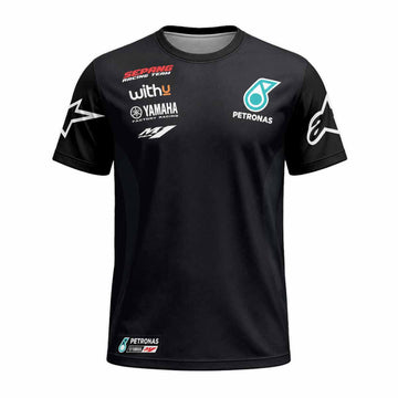 Petronas Yamaha Factory Racing 6 Black and Teal Short Sleeve Motocross Jersey