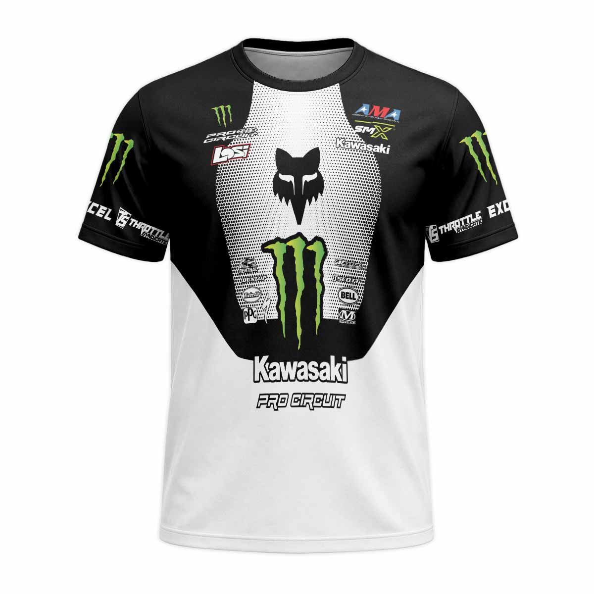 Monster Kawasaki Short Sleeve Motocross Jersey