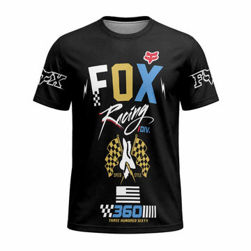Vintage Gold and Black Racing Short Sleeve Motocross Jersey