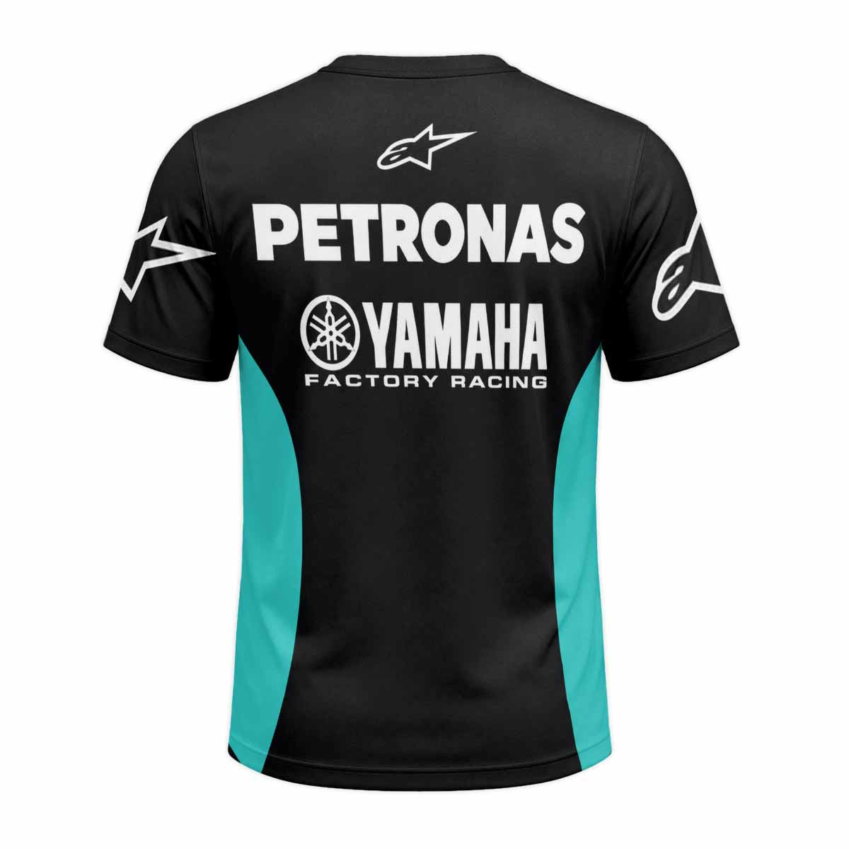 Petronas Yamaha Factory Racing 6 Black and Teal Short Sleeve Motocross Jersey