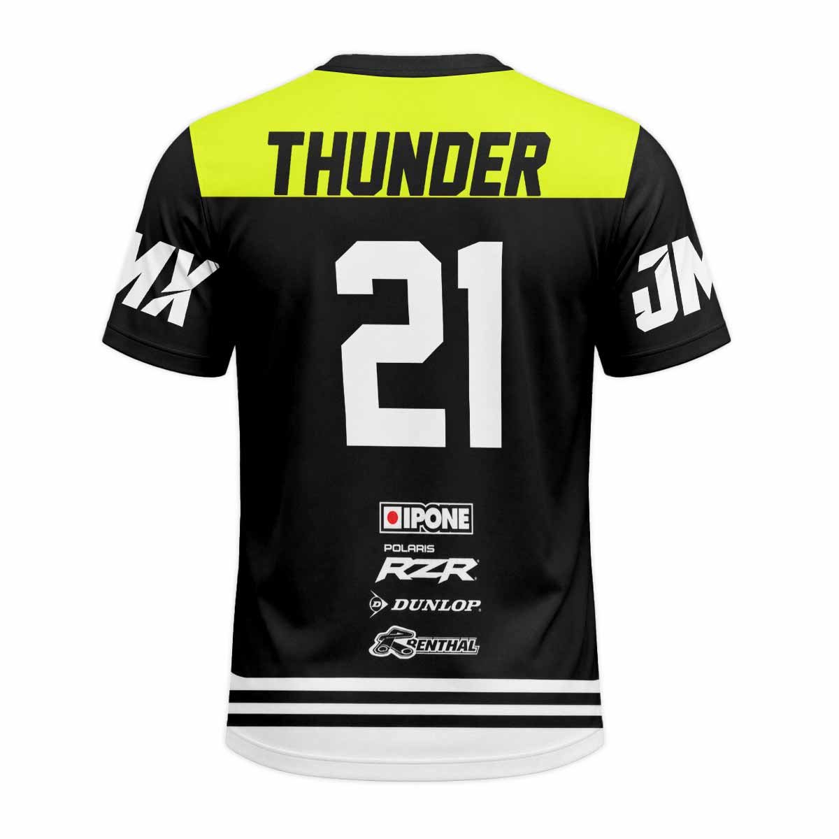 Thunder Black and Neon Race Graphic Short Sleeve Motocross Jersey