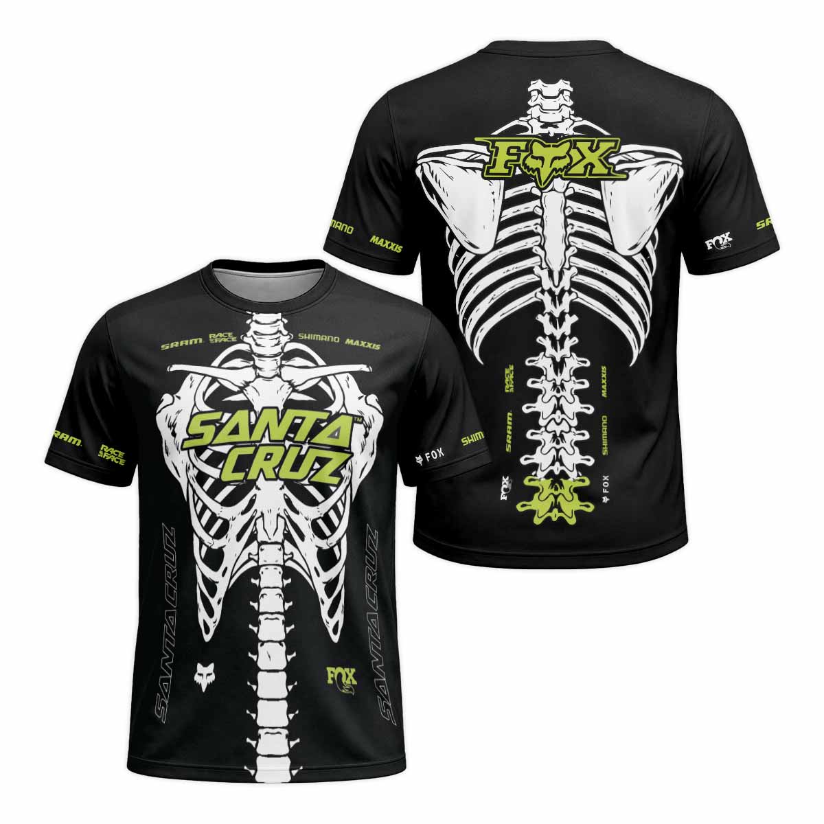 Santa Cruz Skeleton Short Sleeve Mountain Bike Jersey