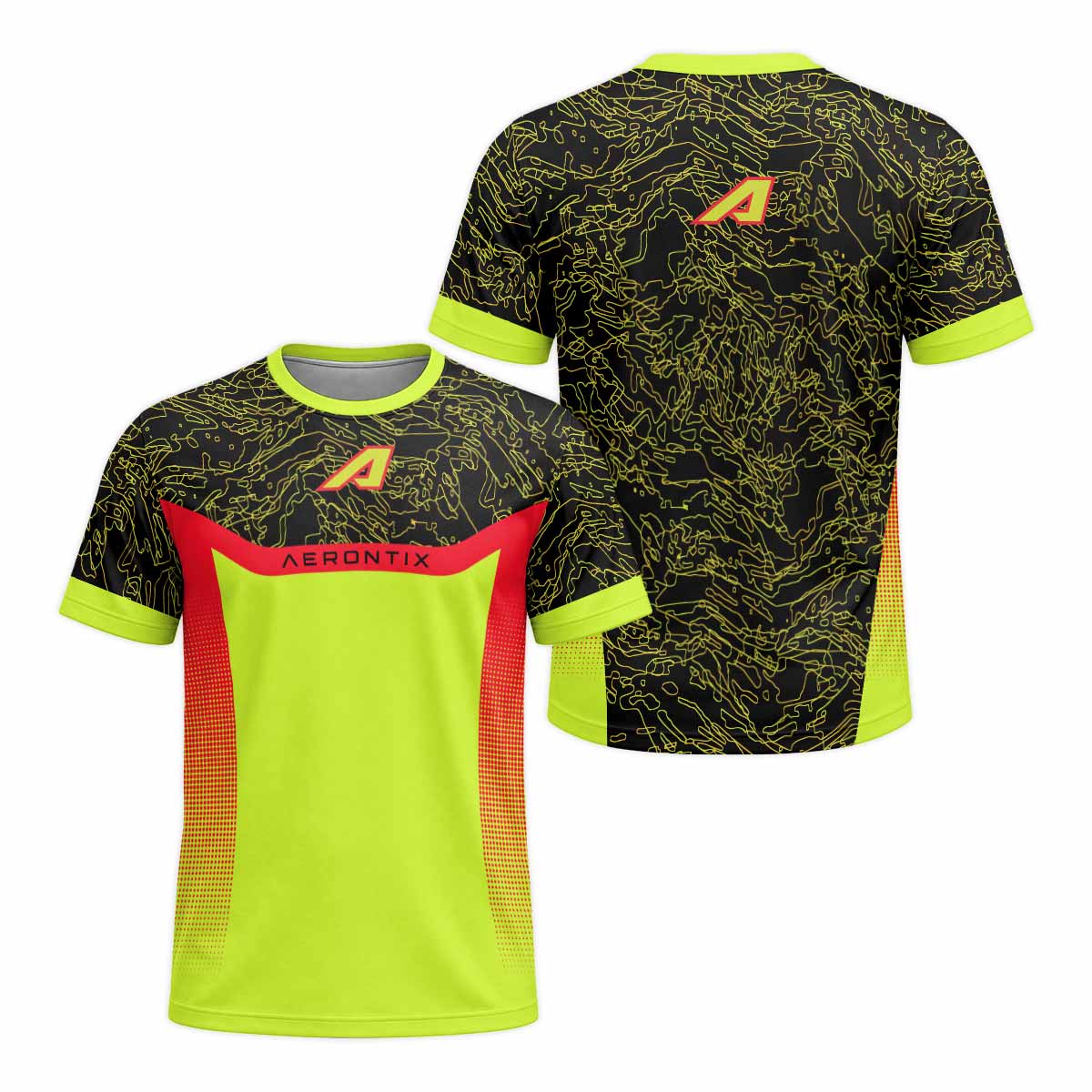 AERONTIX Hazard Topo Short Sleeve Mountain Bike Jersey