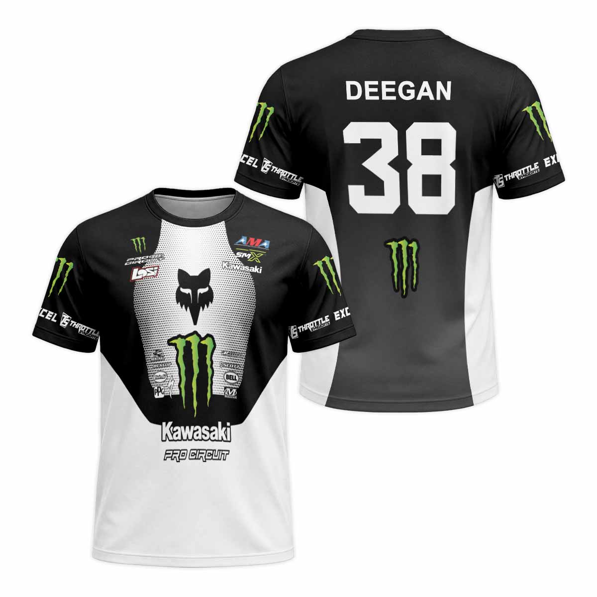 Monster Kawasaki Short Sleeve Motocross Jersey