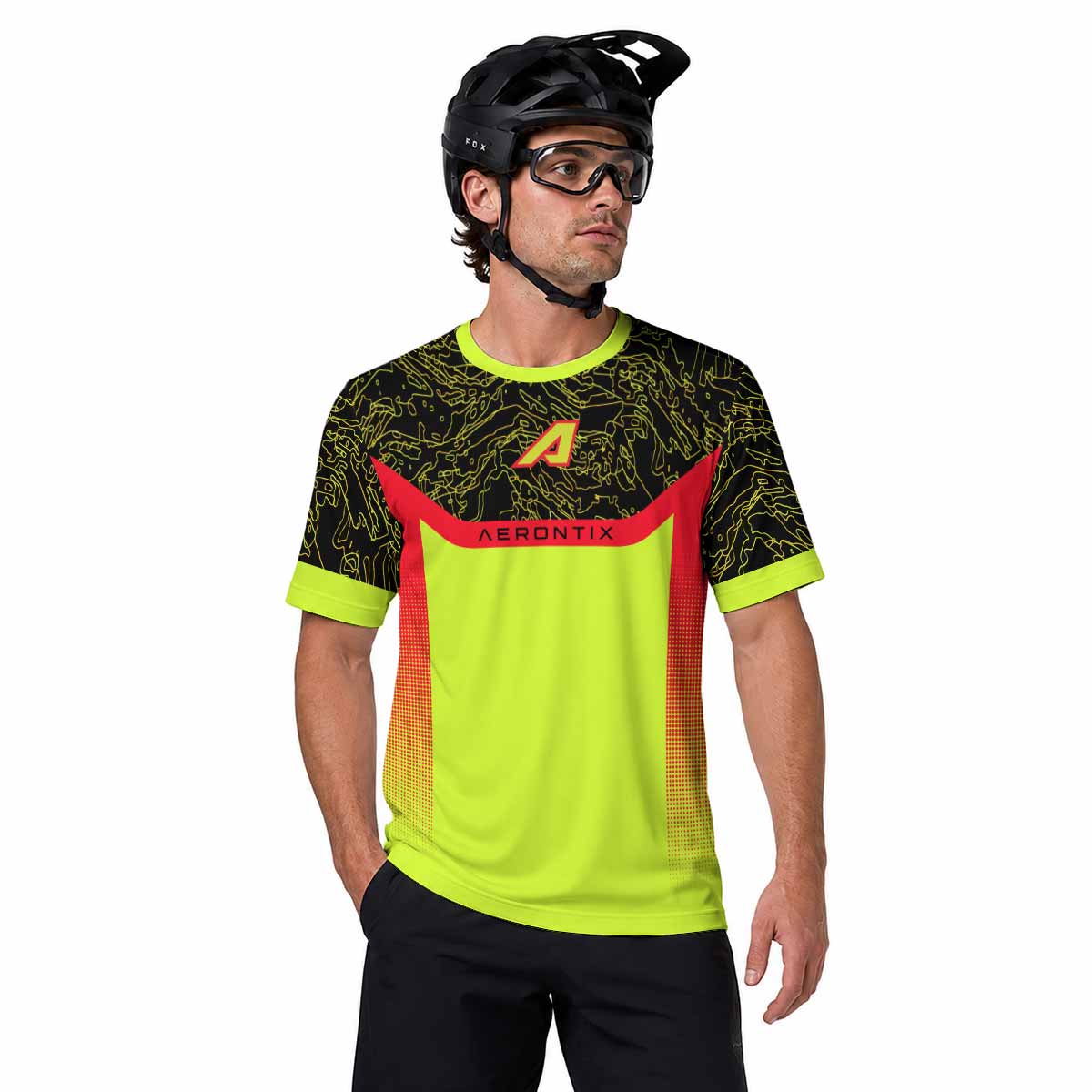 AERONTIX Hazard Topo Short Sleeve Mountain Bike Jersey